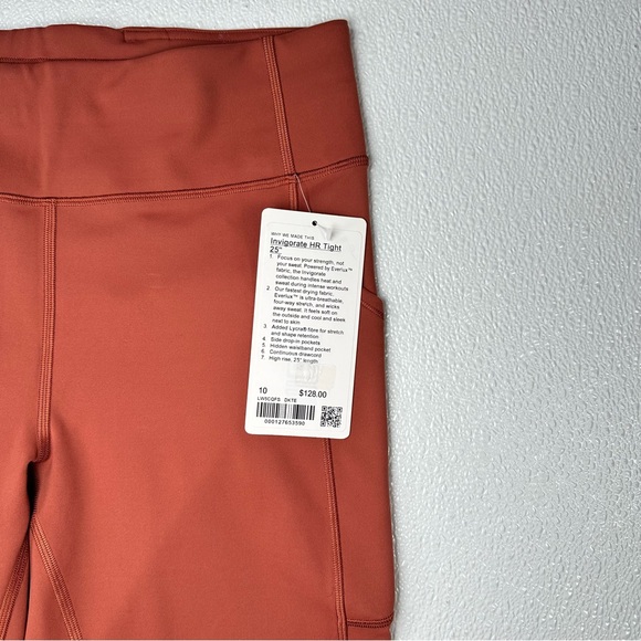 NWT Lululemon Invigorate High-Rise Tight 25" Dark Terracotta W5CQFS Size 10 - Picture 11 of 14